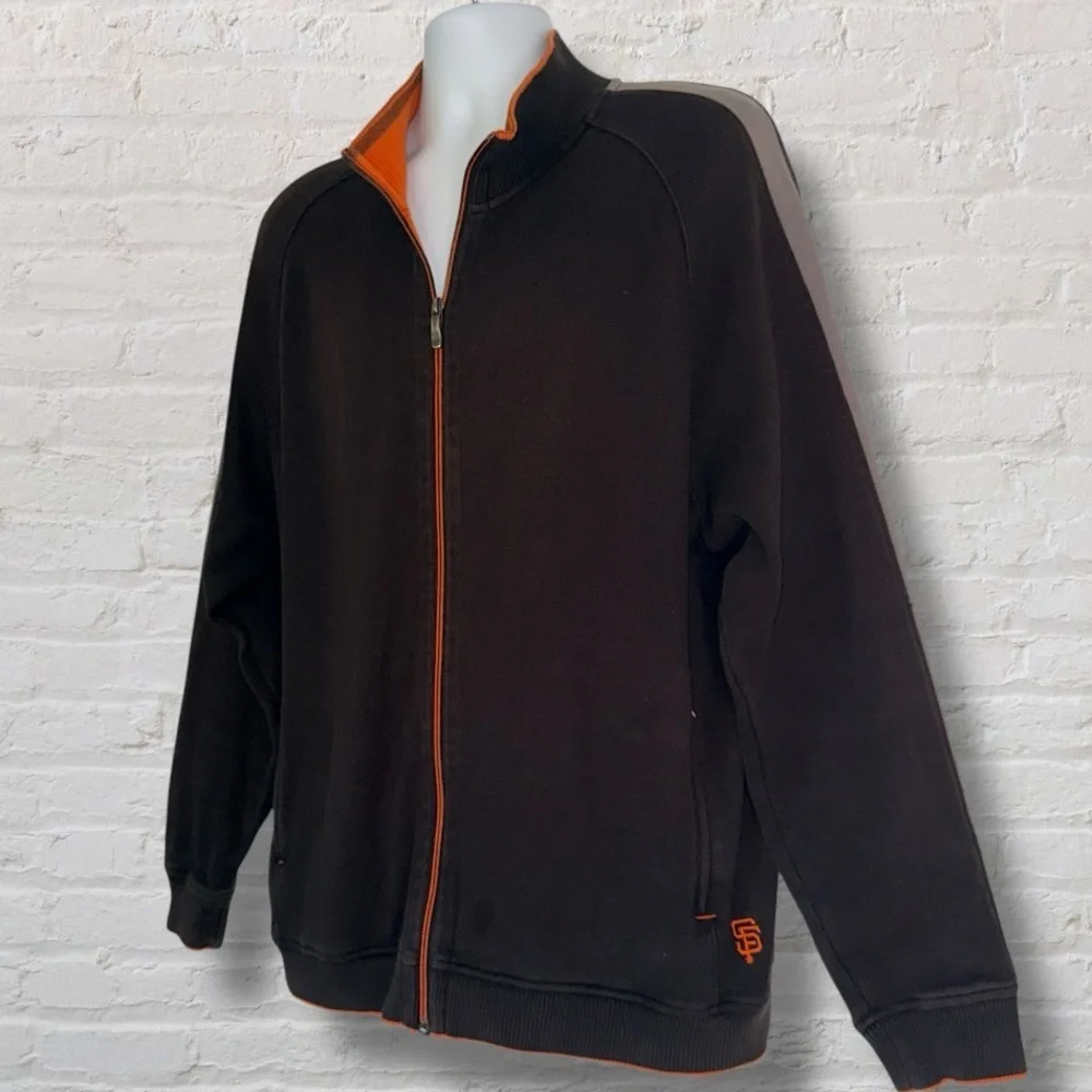 Tommy Bahama San Francisco Giants Full Zip Jacket L MLB Baseball Black Orange